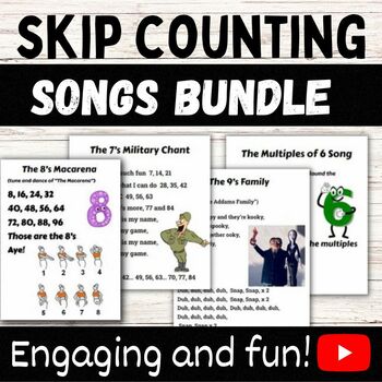 Preview of Skip Counting Songs Bundle