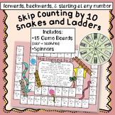Skip Counting by 10 Forwards, Backwards, Any Number SNAKES