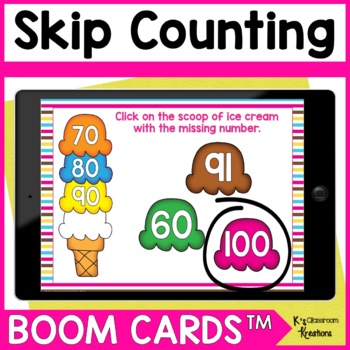 Preview of Skip Counting by 10 Ten More Ten Less Boom Cards™