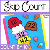 Skip Counting by 10's Math Center for 10 More 10 Less