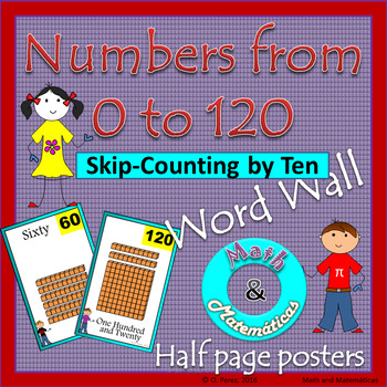 Preview of Skip-Counting by 10s Posters -Counting to 120- Base Ten Representations