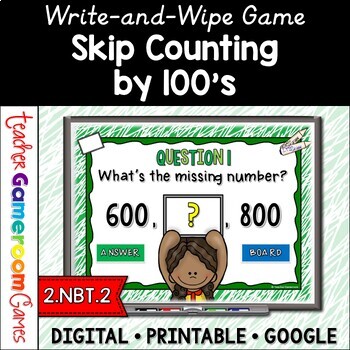 Preview of Skip Counting by 100's Powerpoint Game