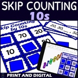 Skip Counting by 10s Activity - Bingo Game - Printable and