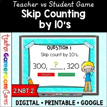 Preview of Skip Counting by 10's Powerpoint Game