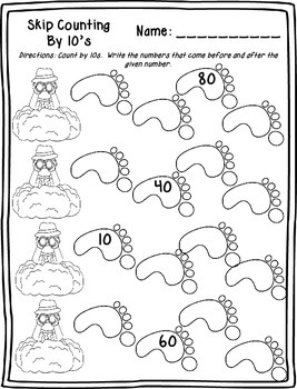 Skip Counting by 10's Printables by Klever Kiddos | TpT