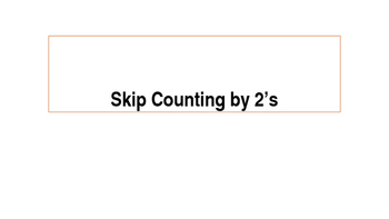 Preview of Skip Counting by 2