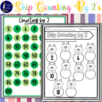 Preview of Skip Counting by 2, 3, 4, 5, 6, 7, 8, 9, 10 Worksheets BUNDLE