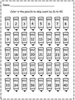 skip counting by 2 5 10 and 100 worksheet bundle tpt