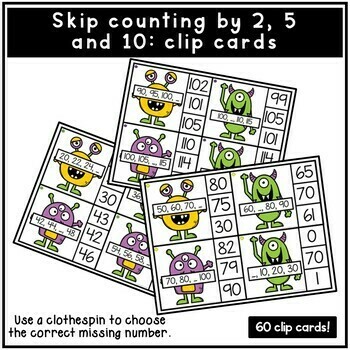 skip counting by 2 5 and 10 activity bundle by no