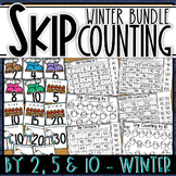 Skip Counting by 2, 5 and 10 - WINTER number cards & works