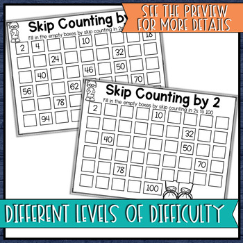 skip counting by 2 5 and 10 worksheet activity pack by