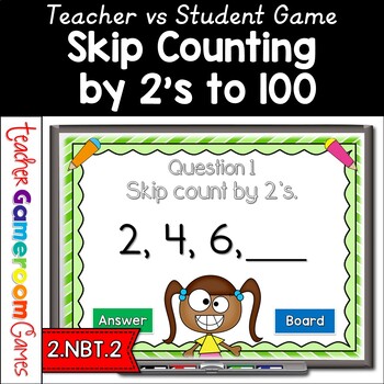 Preview of Skip Counting by 2's to 100 Powerpoint Game