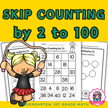 Preview of Skip Counting by 2 | numbers to 100 | 100'Charts | Printable | Math Worksheet