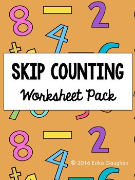 Preview of Skip Counting by 2s, 3s, 4s, 5s, and 10s Worksheet Pack