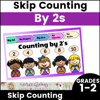 Preview of Skip Counting by 2s - Lesson, centers, worksheets and Printables