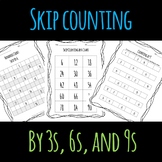 Skip Counting by 3s, 6s, and 9s Charts and Worksheets