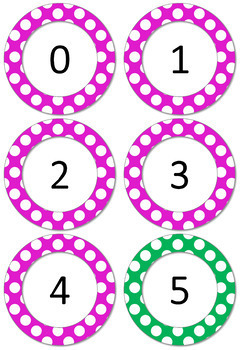 Skip Counting by 5 and 10 Pink Polka Dots (1-100) Number Cards by Kiwiland