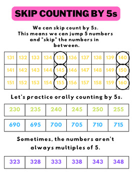 Preview of Skip Counting by 5's