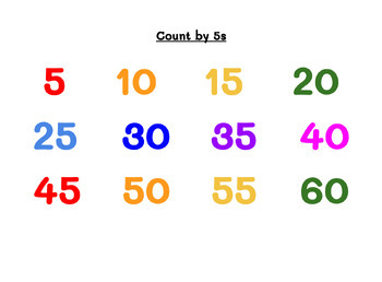 Preview of Skip Counting by 5's-  Number Identification, Number Sense, Elementary