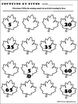 skip counting by 5 s worksheet by the learning shop resources tpt