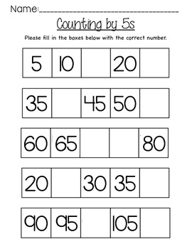 Skip Counting by 5s by Hall Classroom | Teachers Pay Teachers