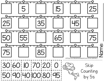 skip counting by 5s worksheets by catherine s teachers pay teachers