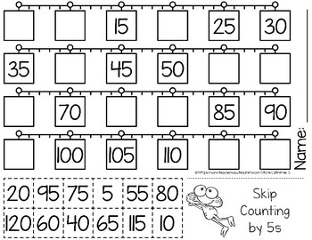 Skip Counting by 5s Worksheets by Catherine S | Teachers Pay Teachers