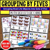 Skip Counting by 5s | Grouping by 5 Objects TASK CARDS | T