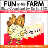Skip Counting by 5s within 120 - Chicken Paper Craft