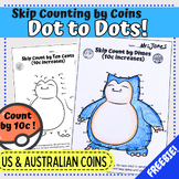 Skip Counting by Coin Intervals - Count by 10 - FREE Gamin