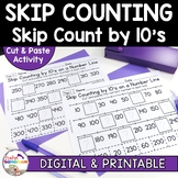 Skip Counting on a Number Line by 10's Worksheets