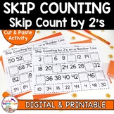 Skip Counting on a Number Line by 2's Worksheets