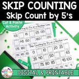 Skip Counting on a Number Line by 5's Worksheets