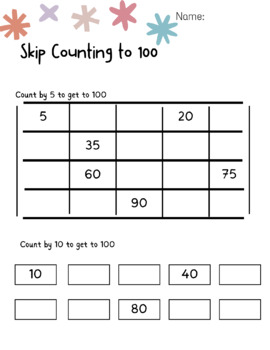 Preview of Skip Counting to 100