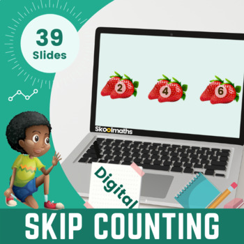 Preview of Step Counting in 2s, 5s, and 10s Digital Activities with Worksheets Kindergarten