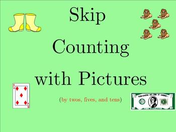 Preview of Skip Counting with Pictures- Twos, Fives, and Tens - Smartboard
