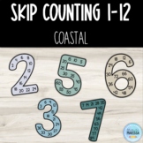 Skip counting 1-12 posters: coastal