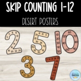 Skip counting 1-12 posters: desert