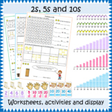 Skip-counting 2s, 5s and 10s differentiated worksheets, di