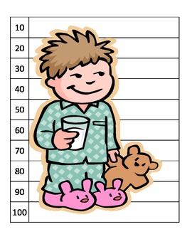 Preview of Skip counting Christmas hot chocolate pajama center puzzles ESL COMMON CORE