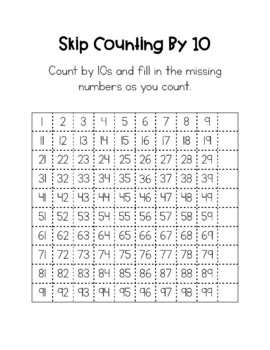 Skip Counting by 2s, 5s and 10s by jackalina | Teachers Pay Teachers