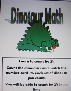 Preview of Skip counting by 2's with dinosaurs