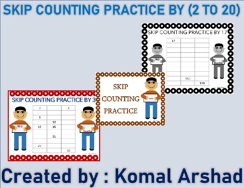 Preview of Skip counting practice by ( 2 To 20 )