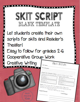 Preview of Skit Template | Skit and Reader's Theater Blank Script Template