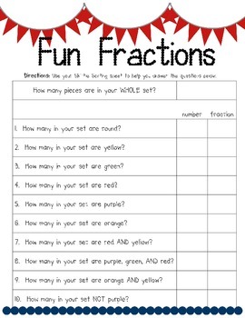 Skittle Fractions by The Lewis Learning Library | TpT