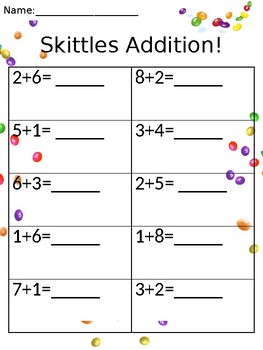 Preview of Skittles Addition