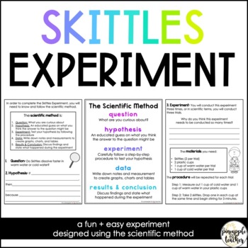 skittles science project hypothesis