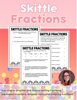Preview of Skittles Fraction Activity