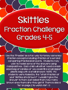 Skittles Fraction Challenge Grades 4-5