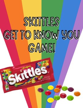 Skittles Get-To-Know-You Game by Rebecca Johnston | TpT